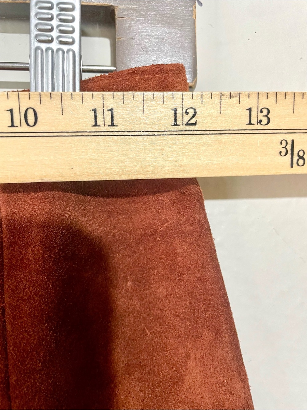Vintage 70/80s Burnt Orange Suede Long A-Skirt Size 5/6 Western Cowgirl - Picture 8 of 9